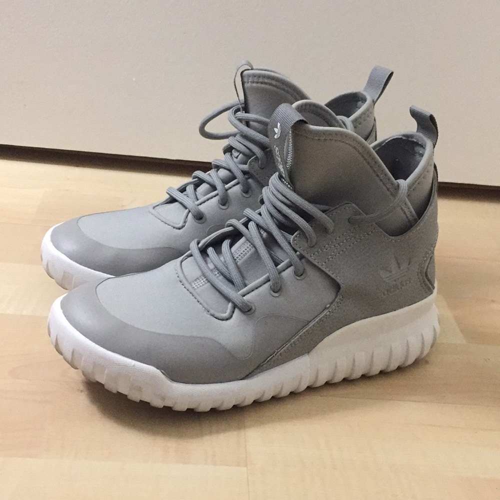 Adidas youth tubular X grey sneakers size 5.5